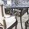 Rund Matgrupp 6 Stolar Svart Aluminium - Portofino Ø120cm