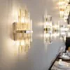 Kristall Vägglampa Krakow Guld H43cm