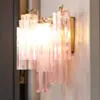 Vägglampa Kristall Rosa/Mässing - Cagliari