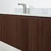 Dubbelkommod Valnöt 150cm Vit Marmor - Båstad