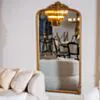 Helkroppsspegel 100x180cm Valvformad Guld Mary