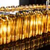 Avlång Kristallkrona 120cm Cognac/Krom - Verona