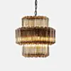 Kristallkrona Ø44cm Cognac/Krom - Verona