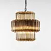 Kristallkrona Ø44cm Cognac/Mässing - Verona