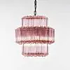 Kristallkrona Ø44cm Rosa/Mässing - Verona