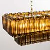 Avlång Kristallkrona 120cm Cognac/Mässing - Verona