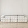 Soffa 3-sits 288cm Vit Armstöd Vänster - Paris