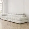 Soffa 3-sits 288cm Vit Armstöd Vänster - Paris