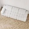 Soffa 3-sits 285cm Vit Boucle  - Paris
