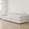 Soffa 3-sits 285cm Vit Boucle  - Paris
