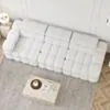 Soffa 3-sits 285cm Vit Boucle  - Paris