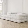 Soffa 3-sits 288cm Vit Boucle Armstöd Höger - Paris