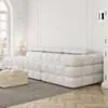 Soffa 3-sits 288cm Vit Boucle Armstöd Höger - Paris