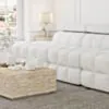 Soffa 3-sits 288cm Vit Boucle Armstöd Höger - Paris