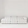 Soffa 3-sits 288cm Vit Boucle Armstöd Höger - Paris