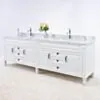 Dubbelhandfat Kommod 240cm Nashville Vit - Vit Marmor