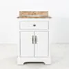 Kommod Badrum 60cm Vit Wyoming - Beige Marmor