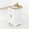 Kommod Badrum 60cm Vit Wyoming - Beige Marmor