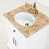 Kommod Badrum 60cm Vit Wyoming - Beige Marmor