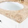 Kommod Badrum 60cm Vit Wyoming - Beige Marmor