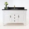 Kommod Badrum 120cm Nashville Vit - Svart Granit