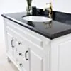 Kommod Badrum 120cm Nashville Vit - Svart Granit