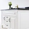 Kommod Badrum 120cm Nashville Vit - Svart Granit