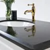 Kommod Badrum 120cm Nashville Vit - Svart Granit