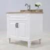 Kommod Badrum 80cm Nashville Vit - Beige Marmor
