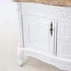Kommod Badrum 120cm Ottawa Vit - Beige Marmor