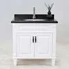 Kommod Badrum 80cm Nashville Vit - Svart Granit