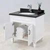 Kommod Badrum 80cm Nashville Vit - Svart Granit