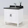 Kommod Badrum 80cm Nashville Vit - Svart Granit