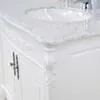 Kommod Badrum 80cm Ottawa Vit - Vit Marmor