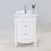 Kommod Badrum 60cm Ottawa Vit - Vit Marmor