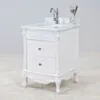 Kommod Badrum 60cm Ottawa Vit - Vit Marmor