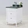 Kommod Badrum 60cm Ottawa Vit - Grön Marmor