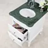 Kommod Badrum 60cm Ottawa Vit - Grön Marmor