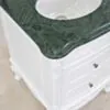 Kommod Badrum 60cm Ottawa Vit - Grön Marmor