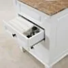 Kommod Badrum 60cm Nashville Vit - Beige Marmor
