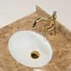 Kommod Badrum 60cm Nashville Vit - Beige Marmor