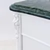 Dubbelhandfat Kommod 160cm Ottawa Vit - Grön Marmor