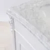Dubbelhandfat Kommod 160cm Ottawa Vit - Vit Marmor