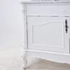 Dubbelhandfat Kommod 160cm Ottawa Vit - Vit Marmor