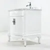 Kommod Badrum 80cm Ottawa Vit - Vit Marmor