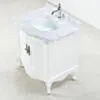 Kommod Badrum 80cm Ottawa Vit - Vit Marmor
