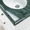 Kommod Badrum 60cm Vit Utah - Grön Marmor