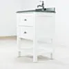 Kommod Badrum 60cm Vit Utah - Grön Marmor