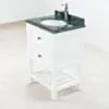 Kommod Badrum 60cm Vit Utah - Grön Marmor