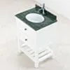 Kommod Badrum 60cm Vit Utah - Grön Marmor